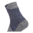 Image of SealSkinz Waterproof All Weather Ankle Length Socks - Navy Blue/Grey Marl