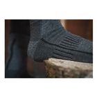 Image of Seeland Field Heavy Merino Socks - Grey Melange/Black
