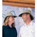 Image of Tilley Broad Curved Brim Cotton Duck Hat - Khaki With Olive Green Underbrim