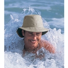 Image of Tilley Broad Curved Brim Cotton Duck Hat - Khaki With Olive Green Underbrim