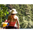Image of Tilley Medium Brim Snap-Up Lightweight Airflo Hat - Natural/Green