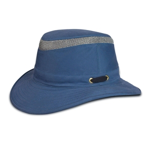 Image of Tilley Medium Curved Brim Organic Cotton Airflo Hat - Mid Blue