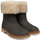 Image of Timberland Chamonix Valley Authentic Shearling Fold Down Waterproof Boot (Women's) - Medium Grey (Gargoyle) Nubuck
