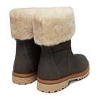 Image of Timberland Chamonix Valley Authentic Shearling Fold Down Waterproof Boot (Women's) - Medium Grey (Gargoyle) Nubuck