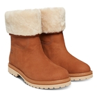 Image of Timberland Chamonix Valley Authentic Shearling Fold Down Waterproof Boot (Women's) - Rust (Saddle) Nubuck