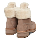 Image of Timberland Courmayeur Valley 6 Inch Boot With Authentic Shearling Lining (Women's) - Medium Grey (Taupe) Nubuck