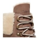 Image of Timberland Courmayeur Valley 6 Inch Boot With Authentic Shearling Lining (Women's) - Medium Grey (Taupe) Nubuck
