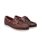 Image of Timberland Icon Classic 2 Tone 2 Eye Boat Shoe (Men's) - Dark Brown Smooth/Medium Brown Full Grain