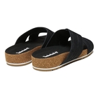 Image of Timberland Malibu Waves Cross Slide Sandals (Women's) - Black Embossed Suede