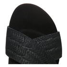Image of Timberland Malibu Waves Cross Slide Sandals (Women's) - Black Embossed Suede