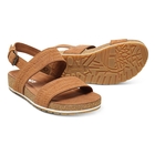 Image of Timberland Malibu Waves Cross Slide Sandals (Women's) - Rust Embossed Suede