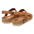 Image of Timberland Malibu Waves Cross Slide Sandals (Women's) - Rust Embossed Suede