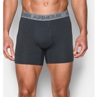 Image of Under Armour Cotton Stretch 6 Inch Boxer - 3pk - Steel/Graphite/Anthracite
