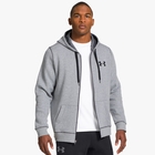 Image of Under Armour Storm Cotton Full-Zip Hoody - True Grey Heather / Black