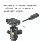 Image of Vanguard VEO 2S AM-234TBP Aluminium Monopod with Tri-Feet And VEO 2 BP-50 Ball/Pan Head