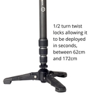 Image of Vanguard VEO 2S CM-264TBP Carbon Monopod with Tri-Feet And VEO 2 BP-120 Ball/Pan Head