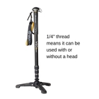 Image of Vanguard VEO 2S CM-264TBP Carbon Monopod with Tri-Feet And VEO 2 BP-120 Ball/Pan Head