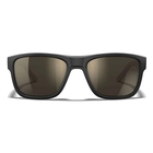Image of Wiley X Ovation Sunglasses - Captivate Tungsten Mirror Lenses / Matte Black-Tan Frame