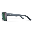Image of Wiley X Ovation Polarized Sunglasses - Captivate Polarized Green Mirror Lenses / Matte Graphite Frame