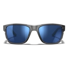 Image of Wiley X Ovation Polarized Sunglasses - Captivate Polarized Blue Mirror Lenses / Gloss Crystal Dark Grey Frame