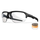 Image of Wiley X Jakl Sunglasses - Grey/Clear/Light Rust Lens / Matte Black Frame