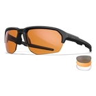 Image of Wiley X Jakl Sunglasses - Grey/Clear/Light Rust Lens / Matte Black Frame