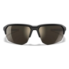 Image of Wiley X Jakl Sunglasses - Captivate Tungsten Mirror Lens / Matte Black/Tan Frame