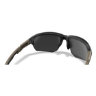 Image of Wiley X Jakl Sunglasses - Captivate Tungsten Mirror Lens / Matte Black/Tan Frame