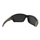 Image of Wiley X Alpine Polarized Sunglasses - Captivate Polarized Tungsten Mirror-Grey Lens / Matte Black-Tan Frame