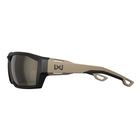 Image of Wiley X Alpine Polarized Sunglasses - Captivate Polarized Tungsten Mirror-Grey Lens / Matte Black-Tan Frame
