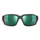 Image of Wiley X Alpine Sunglasses - Captivate Green Mirror-Amber Lens / Translucent Black Frame