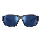 Image of Wiley X Alpine Polarized Sunglasses - Captivate Polarized Blue Mirror-Grey Lens / Gloss Crystal Grey Frame