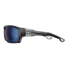 Image of Wiley X Alpine Polarized Sunglasses - Captivate Polarized Blue Mirror-Grey Lens / Gloss Crystal Grey Frame