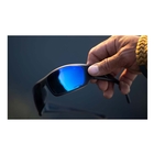 Image of Wiley X Omega Captivate Polarized Sunglasses - Captivate Polarized Blue Mirror Lenses / Matte Translucent Black Frame