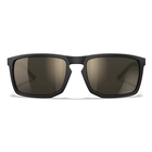 Image of Wiley X Axe Captivate Polarized Sunglasses - Tungsten Mirror Lenses / Matte Black Frame