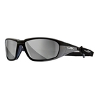 Image of Wiley X Boss Sunglasses - Silver Flash Lens / Matte Black Frame