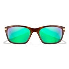 Image of Wiley X Helix Captivate Polarized Sunglasses - Bronze Mirror Copper Lenses / Gloss Black Fade to Clear Crystal Frame