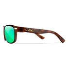 Image of Wiley X Helix Captivate Polarized Sunglasses - Bronze Mirror Copper Lenses / Gloss Black Fade to Clear Crystal Frame