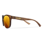 Image of Wiley X Covert Captivate Polarized Sunglasses - Bronze Mirror Copper Lenses / Crystal Rootbeer Frame