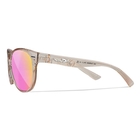 Image of Wiley X Covert Captivate Polarized Sunglasses - Rose Gold Mirror Smoke Green Lesnes / Gloss Crystal Blush Frame