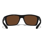 Image of Wiley X Kingpin Captivate Polarized Sunglasses - Polarized Bronze Mirror Amber Lenses / Matte Black Frame