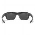 Image of Wiley X OZone Captivate Polarized Sunglasses - Blue Mirror Lenses / Matte Grey Frame