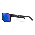 Image of Wiley X Peak Captivate Polarized Sunglasses - Polarized Blue Mirror Lenses / Matte Black Frame