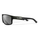 Image of Wiley X Peak Sunglasses - Grey Silver Flash Lenses / Matte Black Frame