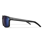 Image of Wiley X Sierra Polarized Sunglasses - Captivate Polarized Blue Mirror Lens / Matte Black Frame
