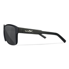 Image of Wiley X Trek Captivate Polarized Sunglasses - Smoke Grey Lenses / Gloss Black Frame