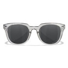 Image of Wiley X Ultra Captivate Polarized Sunglasses - Smoke Grey Lenses / Gloss Crystal Light Grey Frame